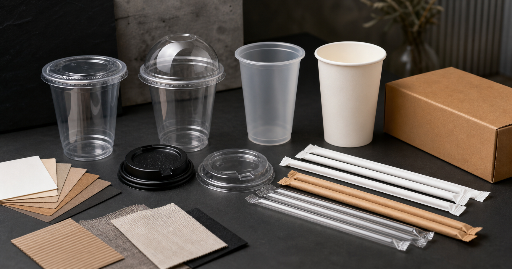 Unbranded lids & straws sample